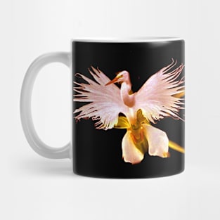 Pink Bird Landing on a Flower Mug